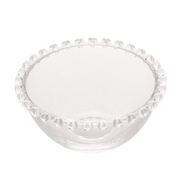 Bowl Cumbuca de Cristal Coração Transparente 13cm Lyor