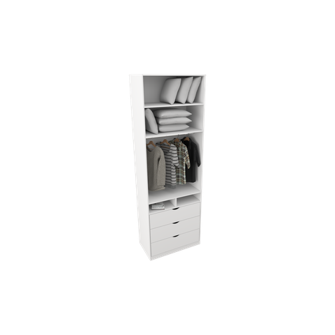 Armário Misto M21 Gaveta Arara Roupeiro 100% Mdf Vetorial Móveis