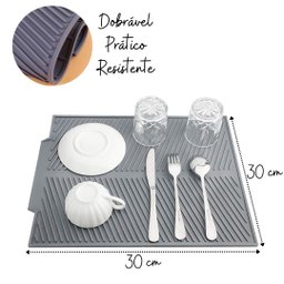 Tapete Escorredor de Louças Grande Silicone Bar Resistente - 2
