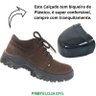 Botina Bota Couro Nobuck Segurança Proteção EPI Ecosafety PS134 Cano Curto Marrom Trabalho Segurança - 3