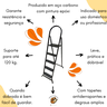 Escada de Aço Carbono 5 Degraus Antiderrapante Preto - 2