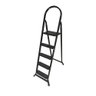 Escada de Aço Carbono 5 Degraus Antiderrapante Preto - 1