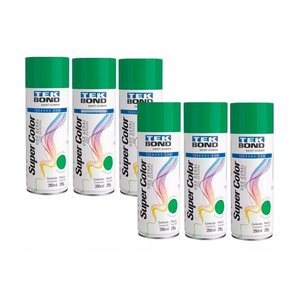 Kit 6 Tintas Acrílica Spray Verde Tekbond 350ml