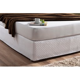 Capa para Proteção Cama Box Tamanho Casal Padrão Branca - 2