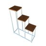 Suporte Plantas de Chão 3 Andares Prateleira Ferro Estilo Industrial Decoração Ferro Branco Minas Ar - 1