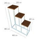 Ver imagem 2 de Suporte Plantas de Chão 3 Andares Prateleira Ferro Estilo Industrial Decoração Ferro Branco Minas Ar