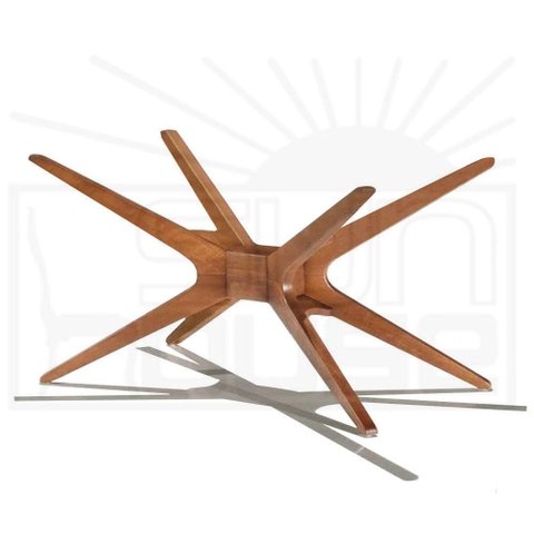 Base Mesa de Jantar Retangular Xs Cor Nogal 101cm - 14689
