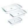 Conjunto 3 Travessas Retangulares em Vidro para Servir (1l+1,6l+2,2l) - 5
