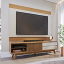 Ver imagem 1 de Rack com Painel para TV até 75 Polegadas Pés Madeira Maciça Deslizante Veneza