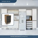 Ver imagem 2 de Armário Gabinete para Cozinha 4 Gavetas Confort Marrom/Cinamomo/Off White
