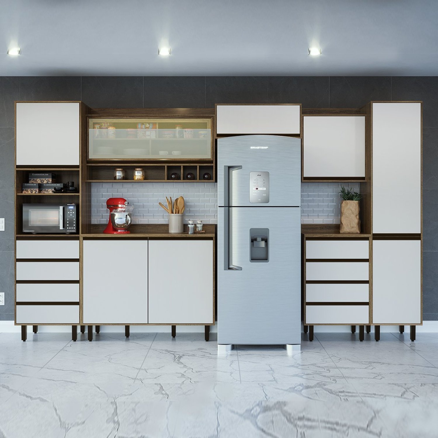 Armário Gabinete para Cozinha 4 Gavetas Confort | MadeiraMadeira