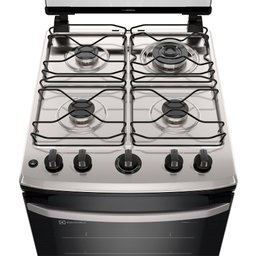 Fogão a Gás de Piso 4 Bocas Electrolux em Inox com VaporBake - FE4IS - 4