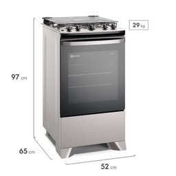 Fogão a Gás de Piso 4 Bocas Electrolux em Inox com VaporBake - FE4IS - 5