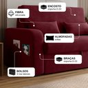 Ver mais imagens de Sofá Cama 2 Lugares Compacto com Baú 140 Larg Lady Day Matrix