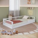 Ver imagem 1 de Cama Infantil Montessoriana Solteiro em MDP Branco Yescasa