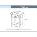 Ver imagem 3 de Mesa de Cabeceira Quarto com 1 Gaveta Prateleira e Tomada: Branco