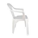 Ver imagem 4 de Kit 4 Cadeiras Poltrona Plástica Empilhavel Reforçada Branca 182kg Mor