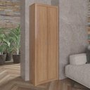 Ver imagem 3 de Kit para Escritório com Armário 2 Portas e Mesa 3 Gavetas Cor:amêndoa