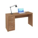 Ver imagem 7 de Kit para Escritório com Armário 2 Portas e Mesa 3 Gavetas Cor:amêndoa