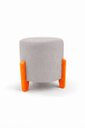 Ver imagem 4 de Kit com 2 Puff's Redondo Confortável Minimalista Thor Linho