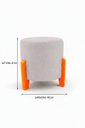 Ver imagem 5 de Kit com 2 Puff's Redondo Confortável Minimalista Thor Linho