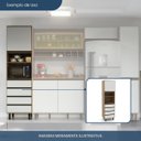 Ver mais imagens de Armário Paneleiro 1 Porta 4 Gavetas Confort Marrom/Cinamomo/Off White