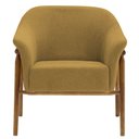 Ver imagem 6 de Kit 02 Poltronas Luna Base Madeira Poliéster Mostarda - Nexta Casa