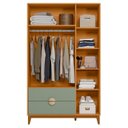 Ver imagem 3 de Guarda-Roupa 3 Portas e 2 Gavetas Ipê Marrom/Cinamomo/Sálvia