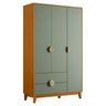 Guarda-roupa 3 Portas e 2 Gavetas Ipê - 2