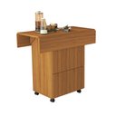 Ver imagem 4 de Mesa Dobrável c/ Bancos Vira Aparador Multiuso Bar MDF Annie: Nature