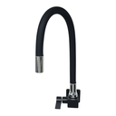 Ver imagem 5 de Torneira Metal Quadrada Preta Tubo Silicone Gourmet Parede