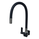 Ver imagem 6 de Torneira Metal Quadrada Preta Tubo Silicone Gourmet Parede