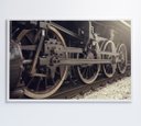 Ver imagem 6 de Quadro Rodas Trem Clássico - 90x60 Cm - Vidro Impresso