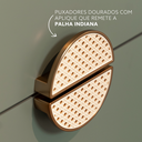 Ver imagem 2 de Cômoda com Sapateira 4 Gavetas e 1 Porta MDF Marrom/Cinamomo/Sálvia