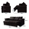 Sofá Retrátil e Reclinável Bipartido 3 Lugares 2,30m Suede Veludo Coliseu Selmer - 3