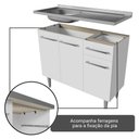 Ver mais imagens de Armário de Cozinha Completa 293cm Branco Emilly Madesa 09
