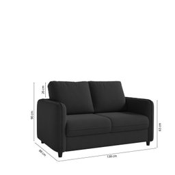 Conjunto Sofá com 2 e 3 Lugares em Veludo CabeCasa MadeiraMadeira - 3