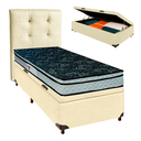 Ver imagem 1 de Kit Cama Box Bau + Cabeceira + Colchão Solteiro D28 - Conforto - Paropas