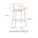 Ver imagem 2 de Banqueta Media para Cozinha Ipanema