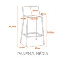 Ver imagem 2 de Banqueta Média para Cozinha Ipanema Azul