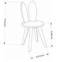 Ver imagem 4 de Conj Mesa 2 Cadeiras Coelho Infantil MDF15MM Pés Pinus:Branco