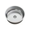 Cuba para Cozinha Redonda Pia Inox 37x37x14cm Polida com Válvula GhelPlus - 1