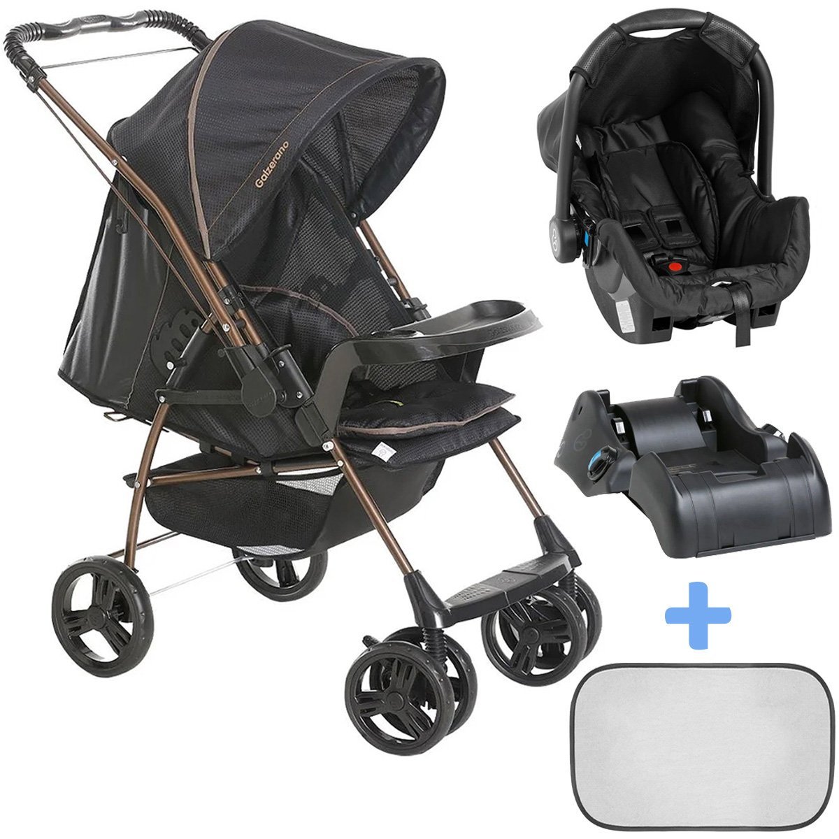 Carrinho Bebe Passeio Reversível Milano + Bebe Conforto Cadeirinha ...