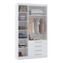 Ver imagem 2 de Guarda Roupa Dormitório Modulado Alpes 3 Portas 4 Gavetas - Módulo Roupeiro Alpes - Luciane:branco