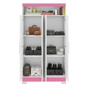 Ver imagem 7 de Armário Multiuso com 4 Portas e Nicho com Prateleiras Internas Branco/New/Rosa