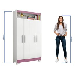 Armário Multiuso com 4 Portas e Nicho com Prateleiras Internas - 13