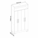 Ver imagem 5 de Armário Multiuso com 4 Portas e Nicho com Prateleiras Internas Branco/New/Rosa