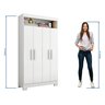 Armário Multiuso com 4 Portas e Nicho com Prateleiras Internas - 12