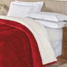 Coberdrom Casal Queen Sherpa Pele de Carneiro Everest 01 Peça - Vermelho. - 2