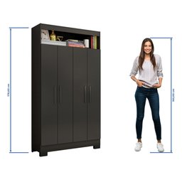 Armário Multiuso Escritório Nt4040 com 4 Portas e Nicho com Prateleiras Internas - 6